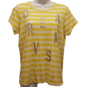 Victoria's Secret Tee Size Medium Short Sleeve Loungewear Striped Feminine